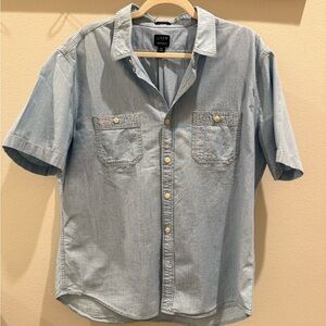 J Crew Chambray Light Blue Men's Shirt